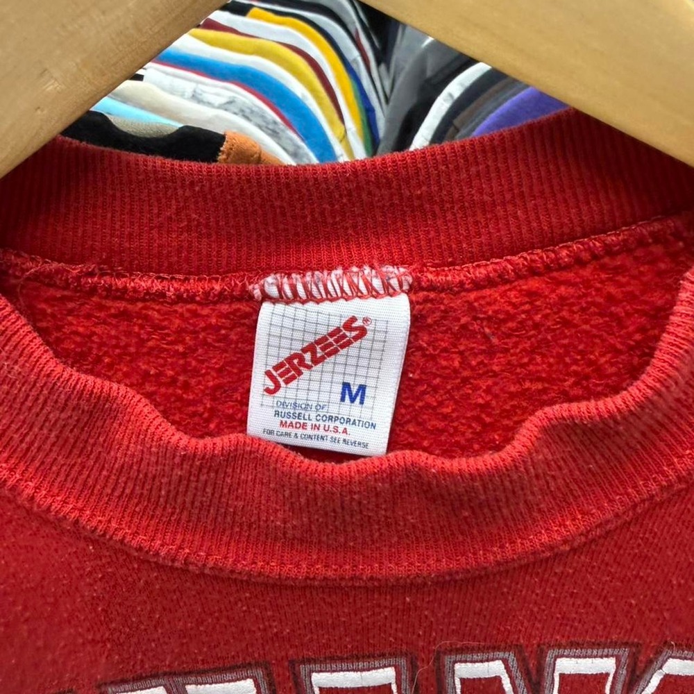 Vintage 90's Jerzees Arkansas Razorbacks Crewneck College Sweater - Picture 5 of 8